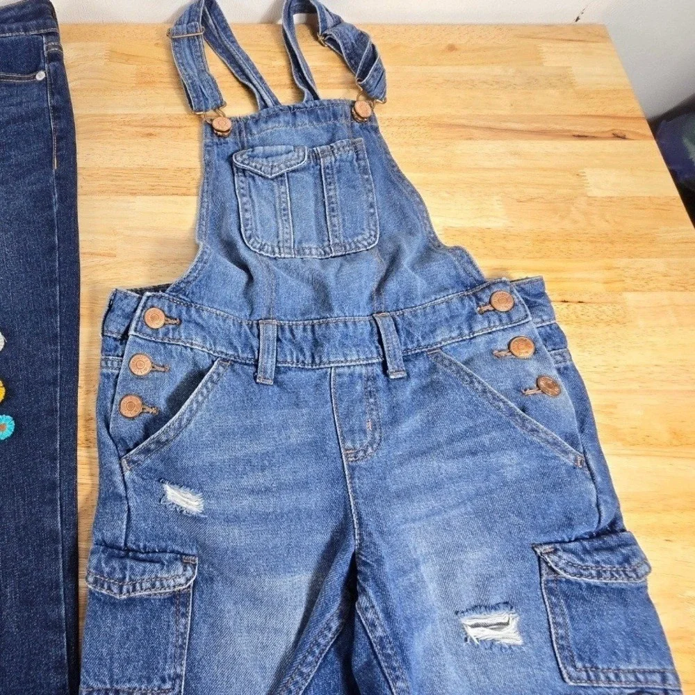 Girls Size 10 Denim Bundle – 3 Pieces – Cat & Jack + Justice – Trendy Y2K Styles